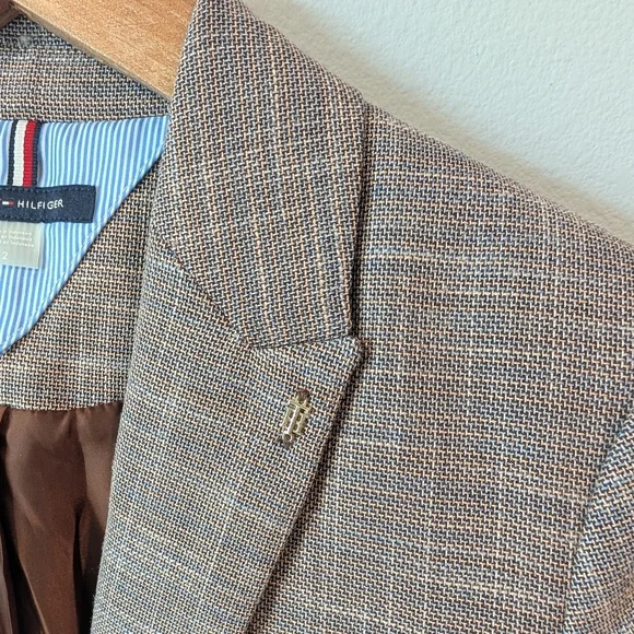 Tommy Hilfiger Women's Plaid Brown Blazer Size 2 - Picture 5 of 9